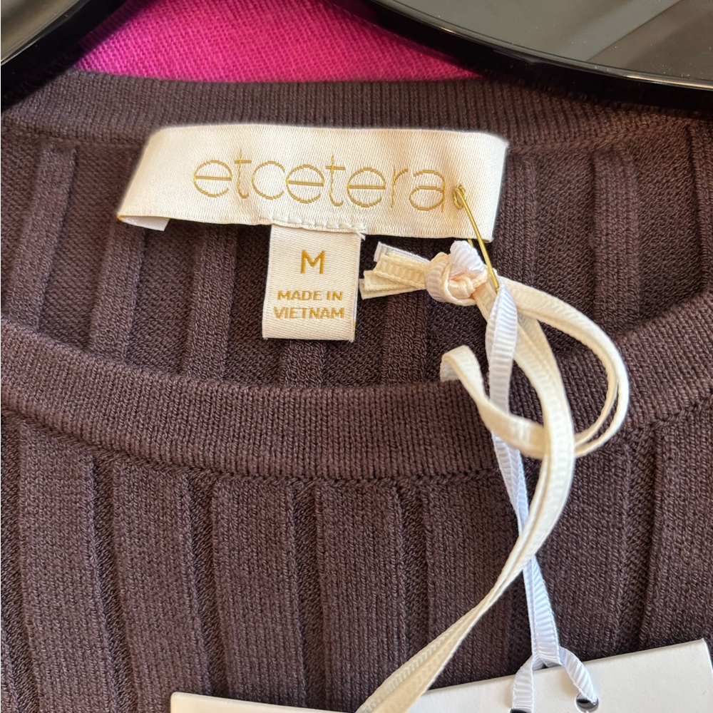 NWT Brown Etcetera Sweater Size M - Picture 8 of 9